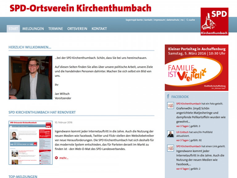 Newsletter 2016-02-17: Website SPD Kirchenthumbach